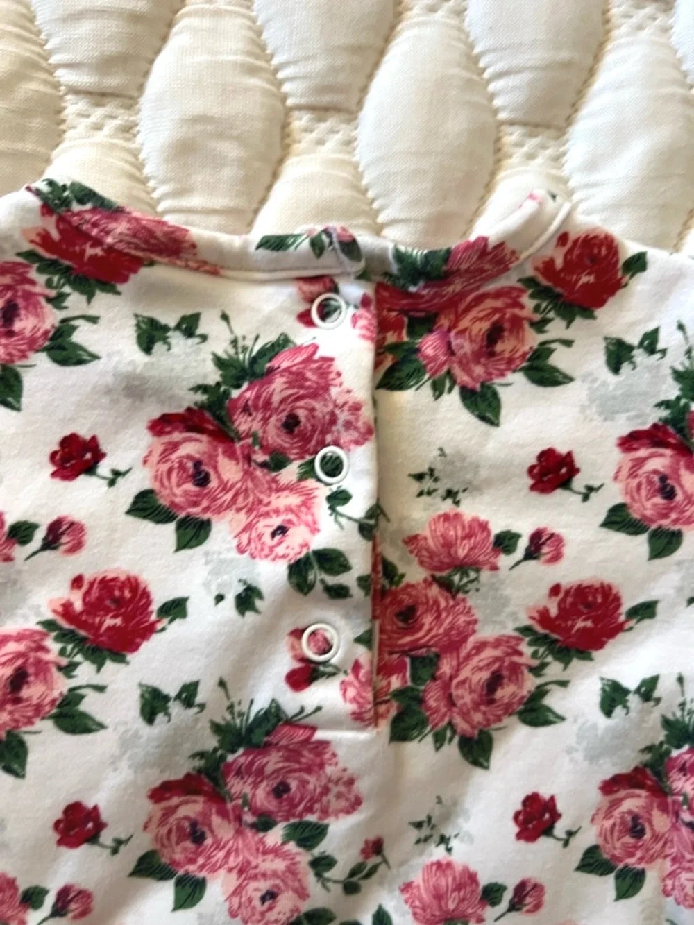 🌵3/$20 Janie and Jack Floral Long Sleeve Bodysuit 3-6 Months Rose Print